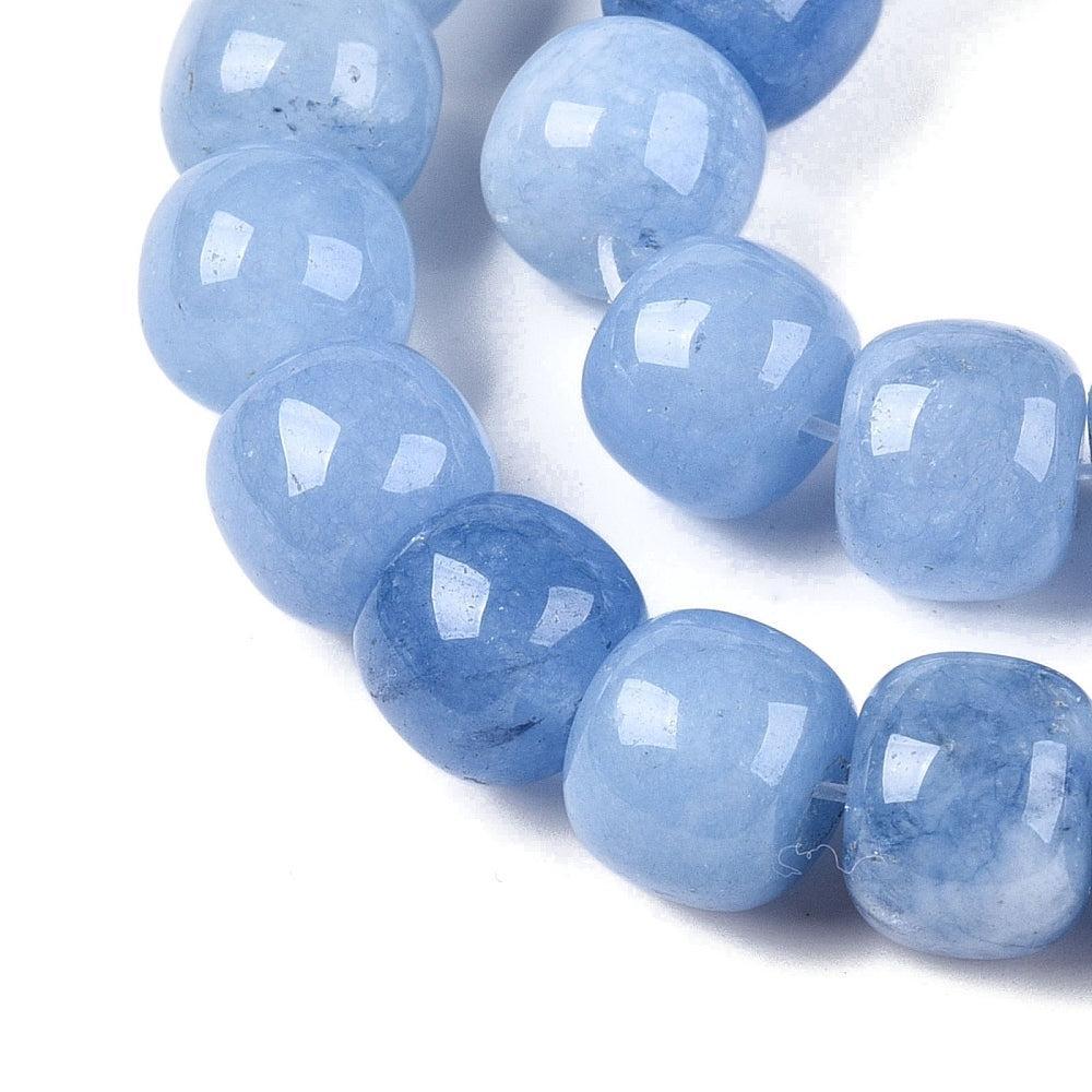 Edelsteen Kralen Jade Ton Korenbloemblauw 10x8.5mm - per stuk