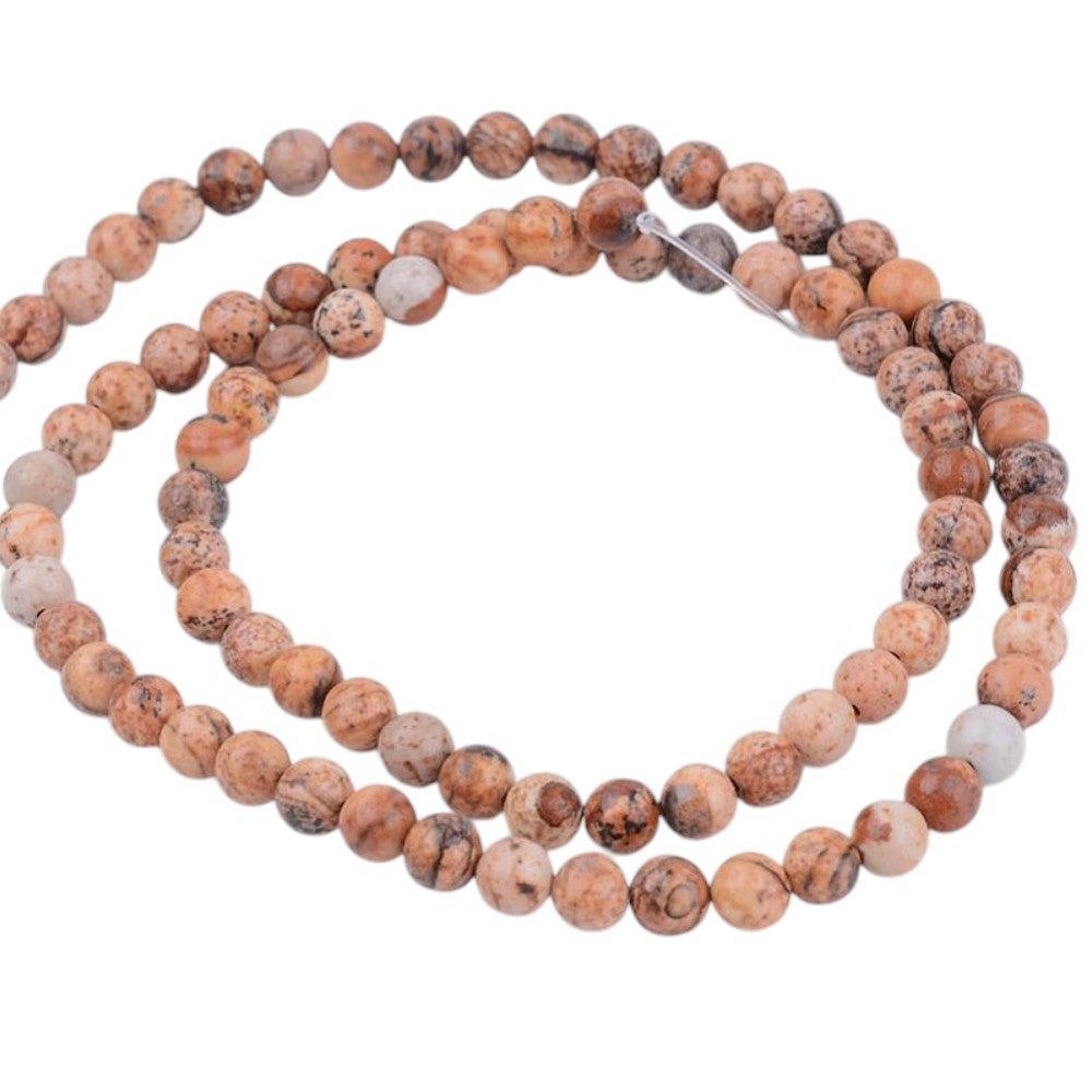 Edelsteen Rond Jasper 6.5mm - per zakje (20 stuks)-Kraaltjes van Renate