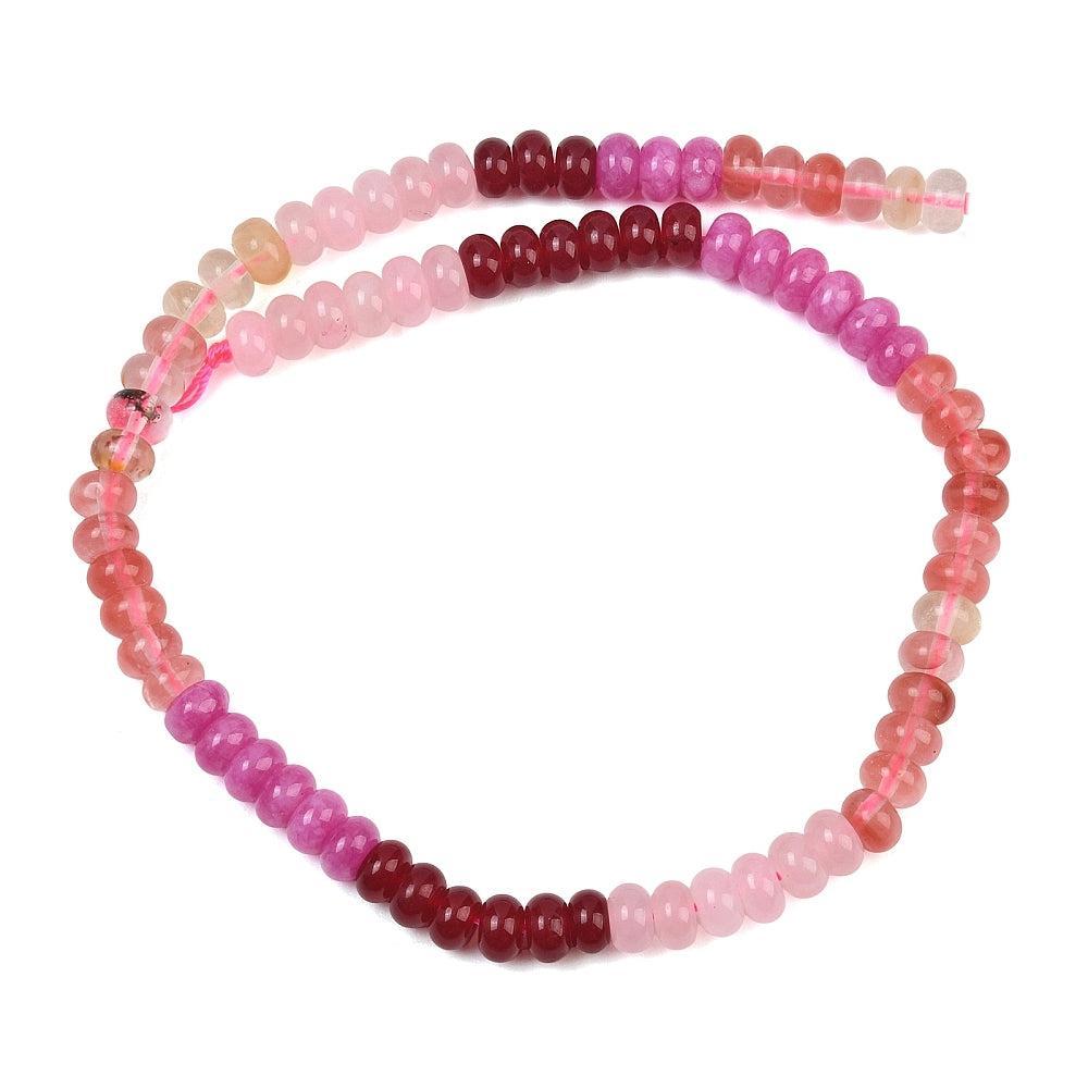 Edelsteen Kralen Kersenkwarts Rondel Multicolor 8.5x5mm - per streng (± 75 stuks)-Kralen-Kraaltjes van Renate