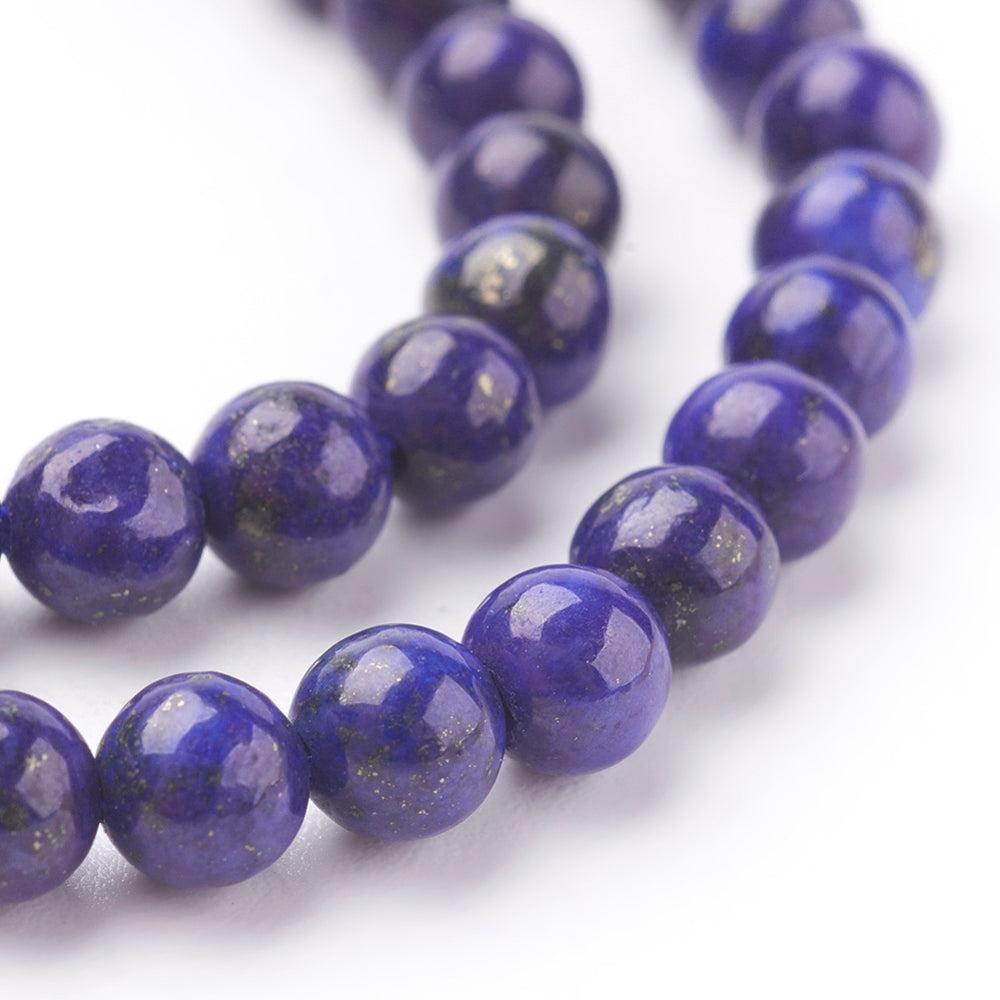 Edelsteen Kralen Lapis Lazuli Gekleurd Rond Blauw 4mm - 20 stuks-Kralen-Kraaltjes van Renate