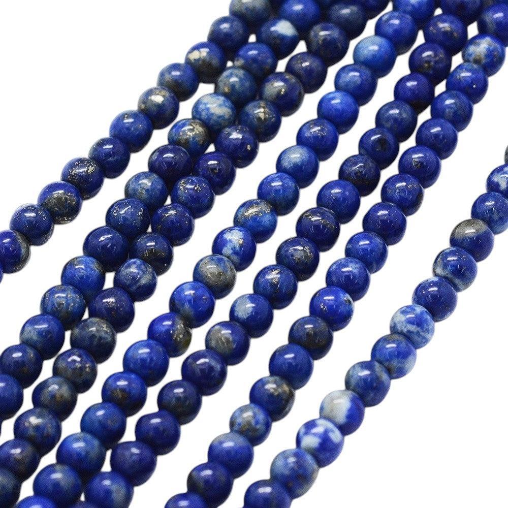 Edelsteen Kralen Lapis Lazuli Rond Blauw 4mm - 20 stuks-Kralen-Kraaltjes van Renate