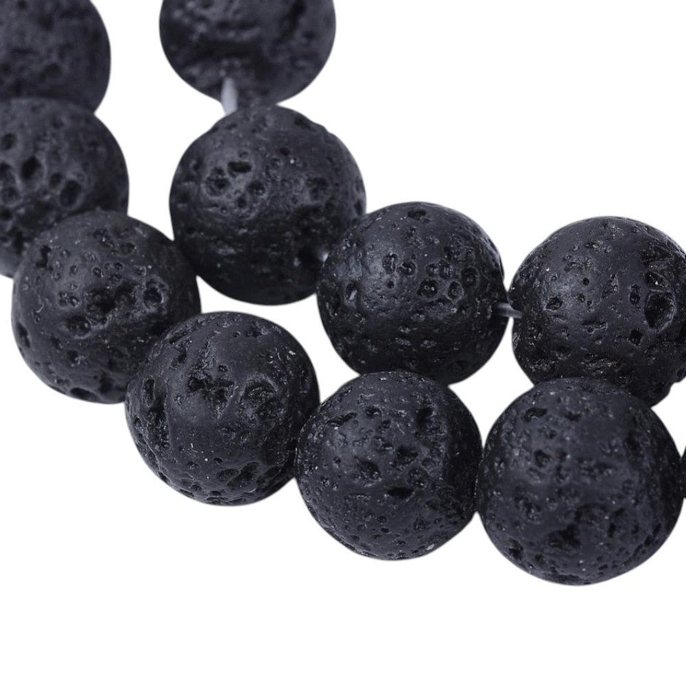 Edelsteen Kralen Lava 4.5mm - per streng (± 96 stuks)-Kralen-Kraaltjes van Renate