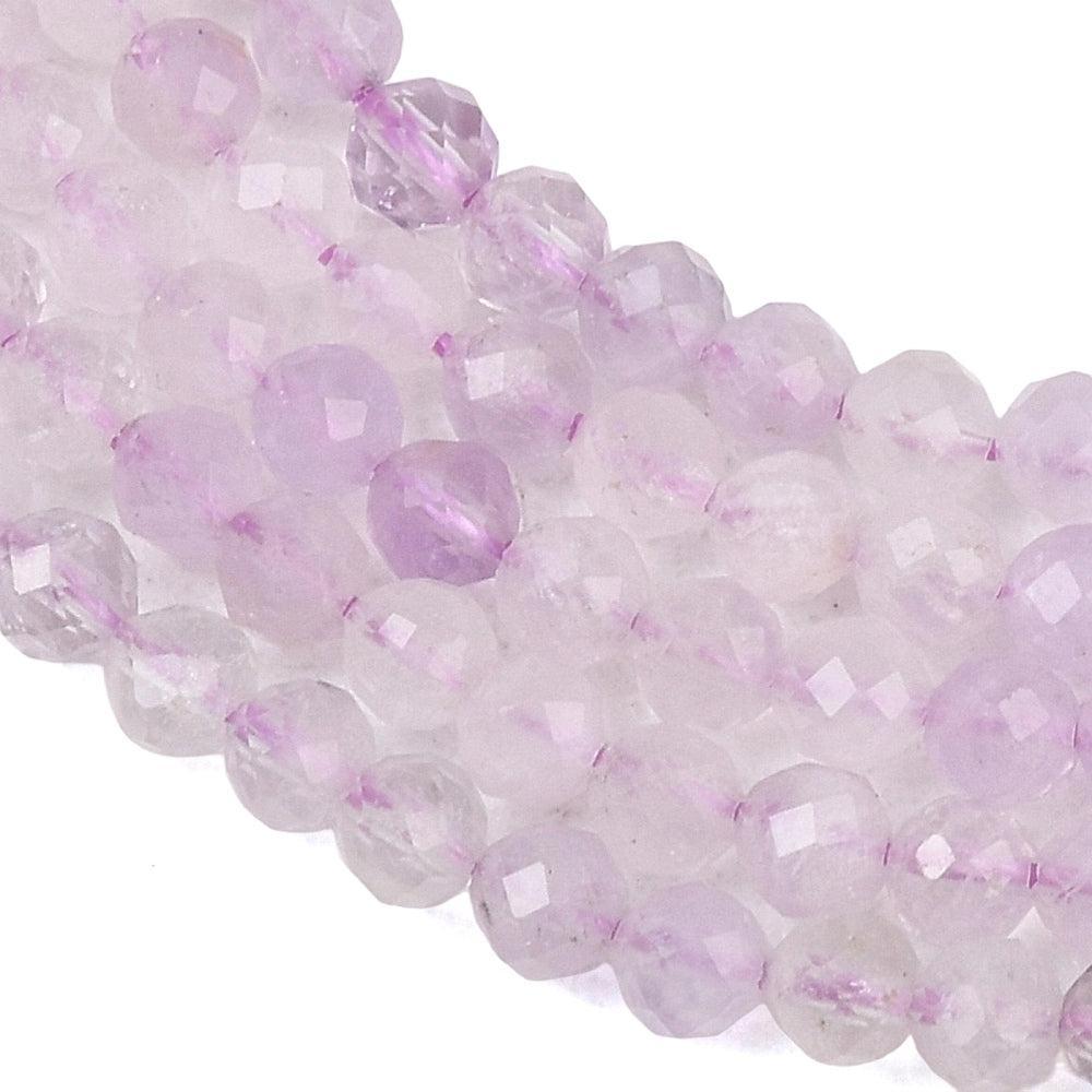 Edelsteen Kralen Lavendel Amethist Rond 3mm - per streng (± 135 stuks)-Kralen-Kraaltjes van Renate