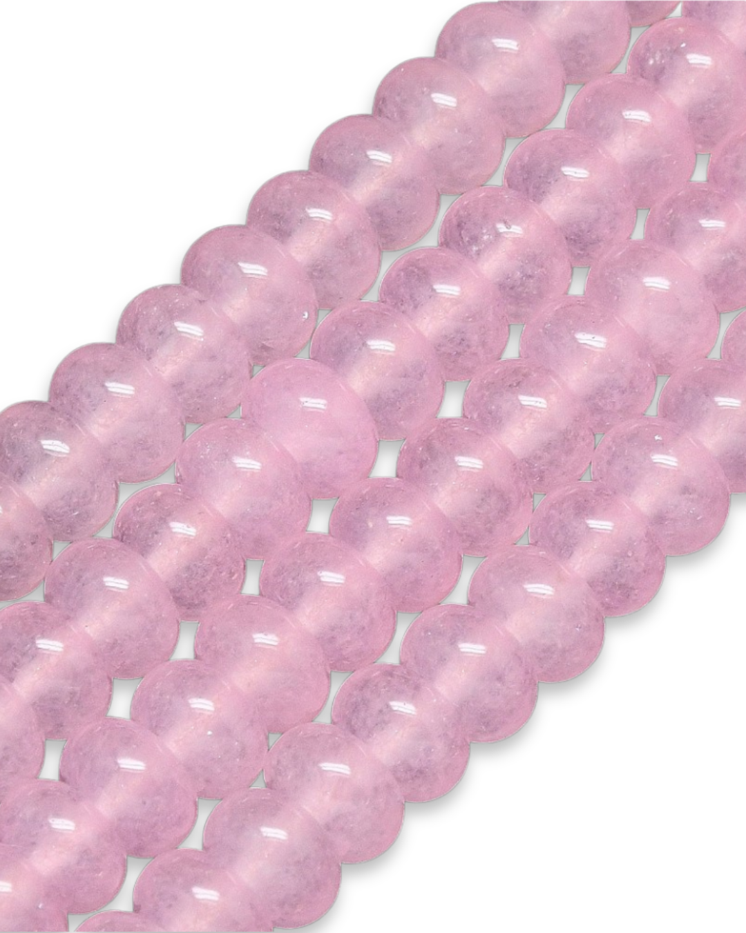 Edelsteen Kralen Malaysia Jade Rondelle Pearl Pink 8.0mm - per 19 stuks-Kralen-Kraaltjes van Renate