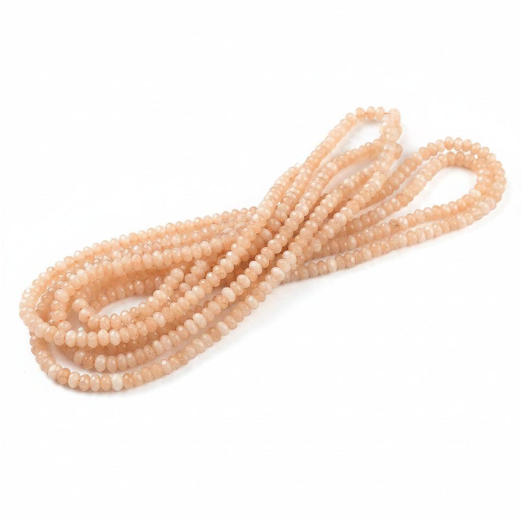 Edelsteen Kralen Maleisische Jade Donkeroranje 4x2mm - per streng (± 112 stuks)-Kralen-Kraaltjes van Renate