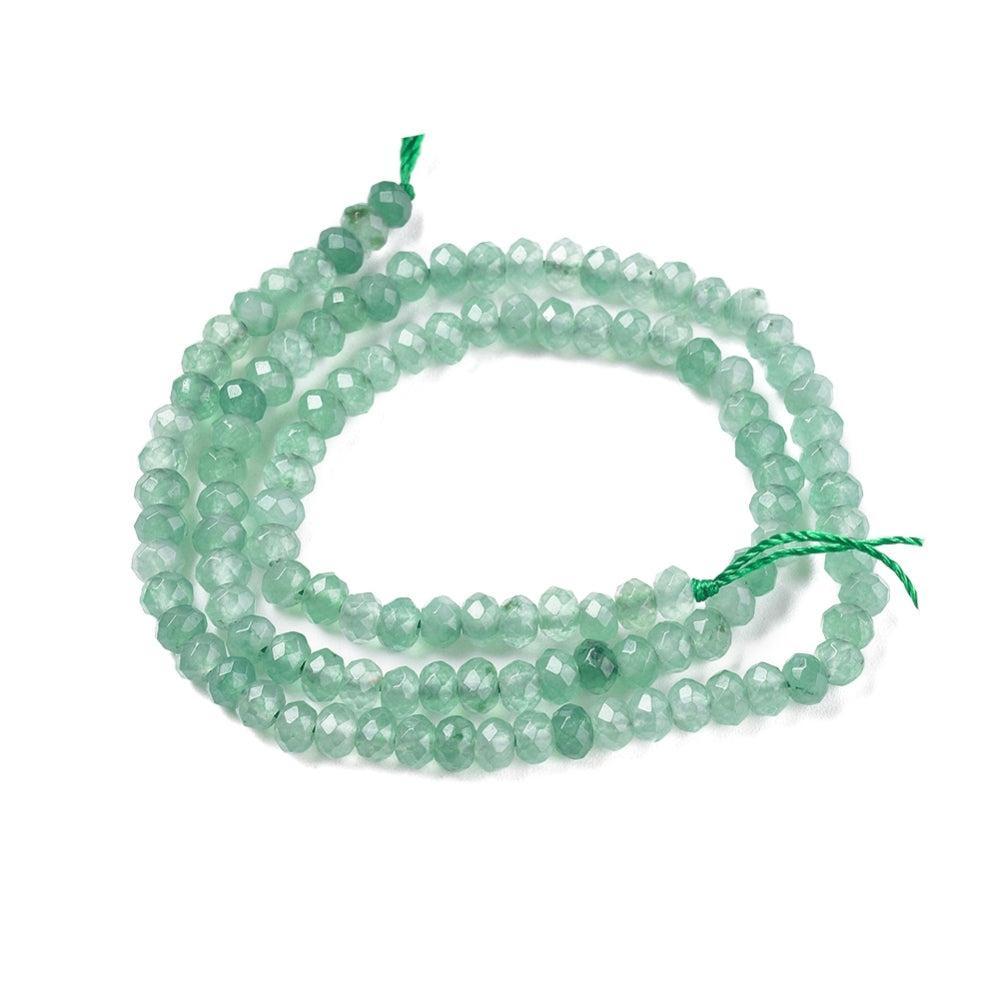 Edelsteen Kralen Maleisische Jade Rondel Aquamarijn 4x2mm - per streng (± 112 stuks)-Kralen-Kraaltjes van Renate