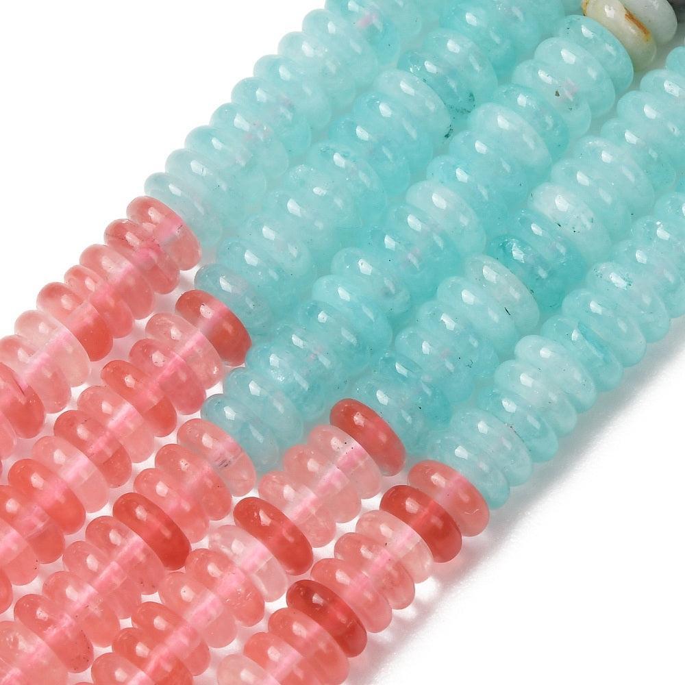 Edelsteen Kralen Mix Rondel Multicolor Kleur 6.5x2mm - per streng (± 164 stuks)-Kralen-Kraaltjes van Renate