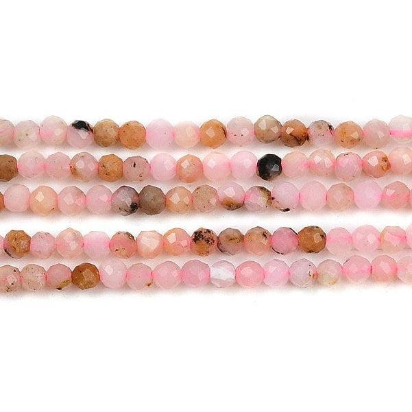 Edelsteen Kralen Opaal Roze Facet 2mm - per streng (± 297 stuks)-Kralen-Kraaltjes van Renate