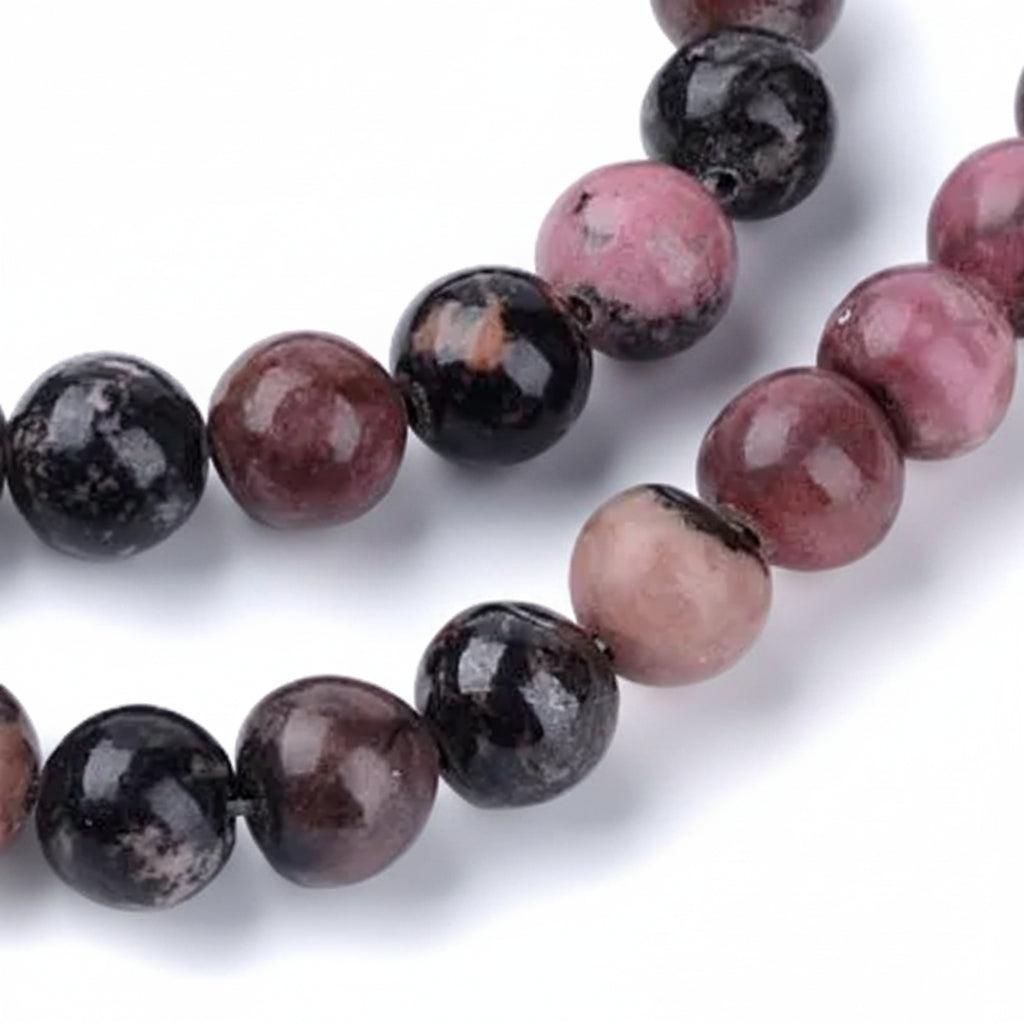 Edelsteen Kralen Rhodoniet Rond Roze 4mm - 20 stuks-Kralen-Kraaltjes van Renate