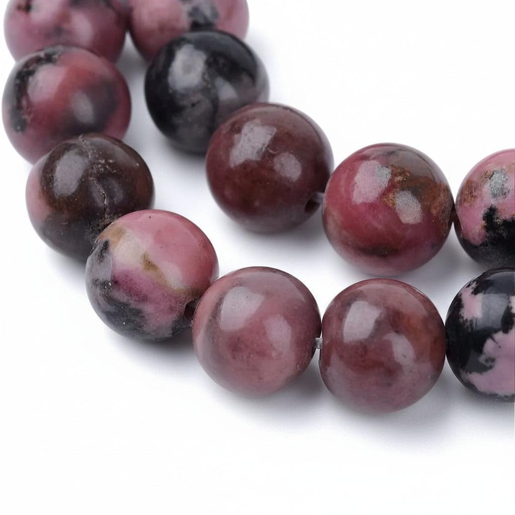 Edelsteen Kralen Rhodoniet Rond Roze 4mm - 20 stuks-Kralen-Kraaltjes van Renate