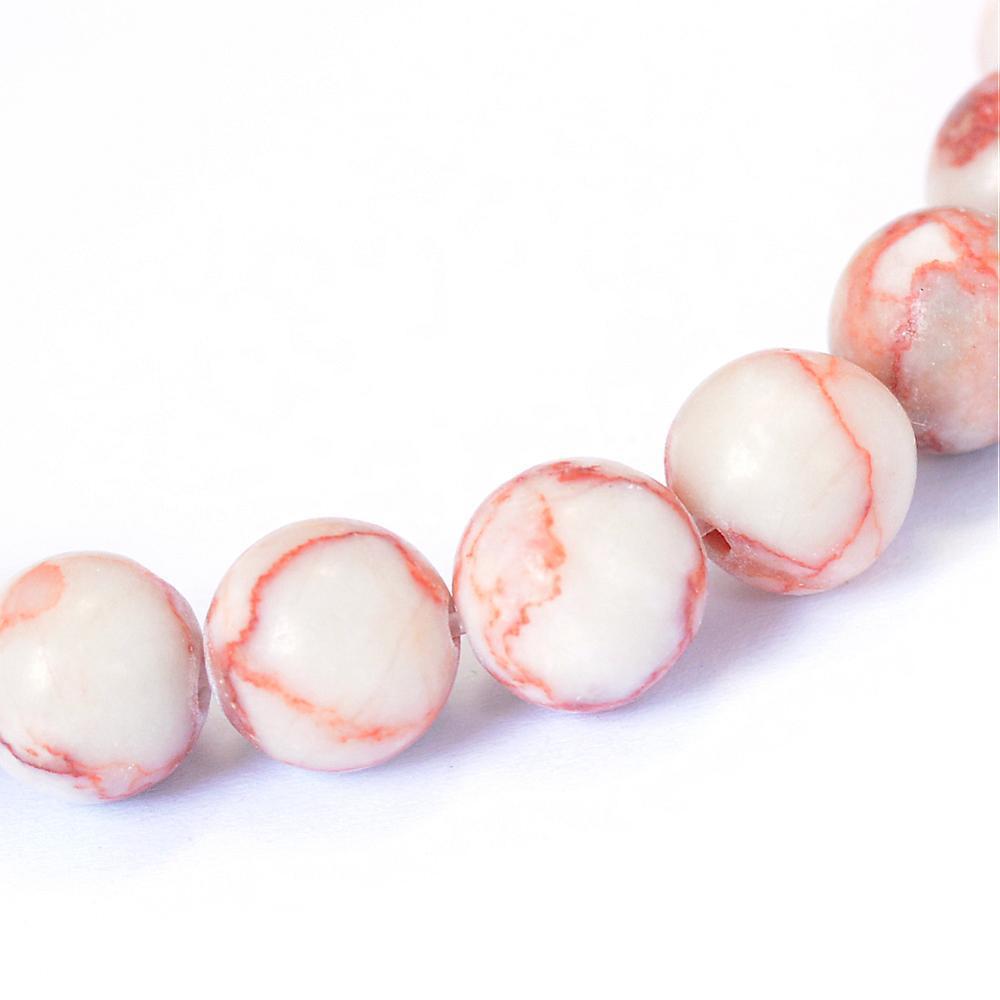 Edelsteen Kralen Rode Netsteen Rond Rood 4mm - 20 stuks-Kralen-Kraaltjes van Renate