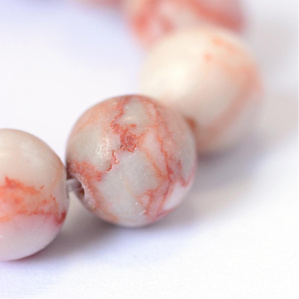Edelsteen Kralen Rode Netsteen Rond Rood 4mm - 20 stuks-Kralen-Kraaltjes van Renate