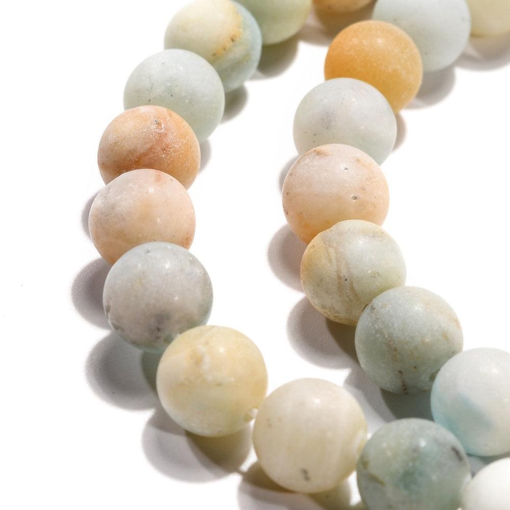 Edelsteen Kralen Bloem Amazoniet 8mm - 30 stuks-Kralen-Kraaltjes van Renate