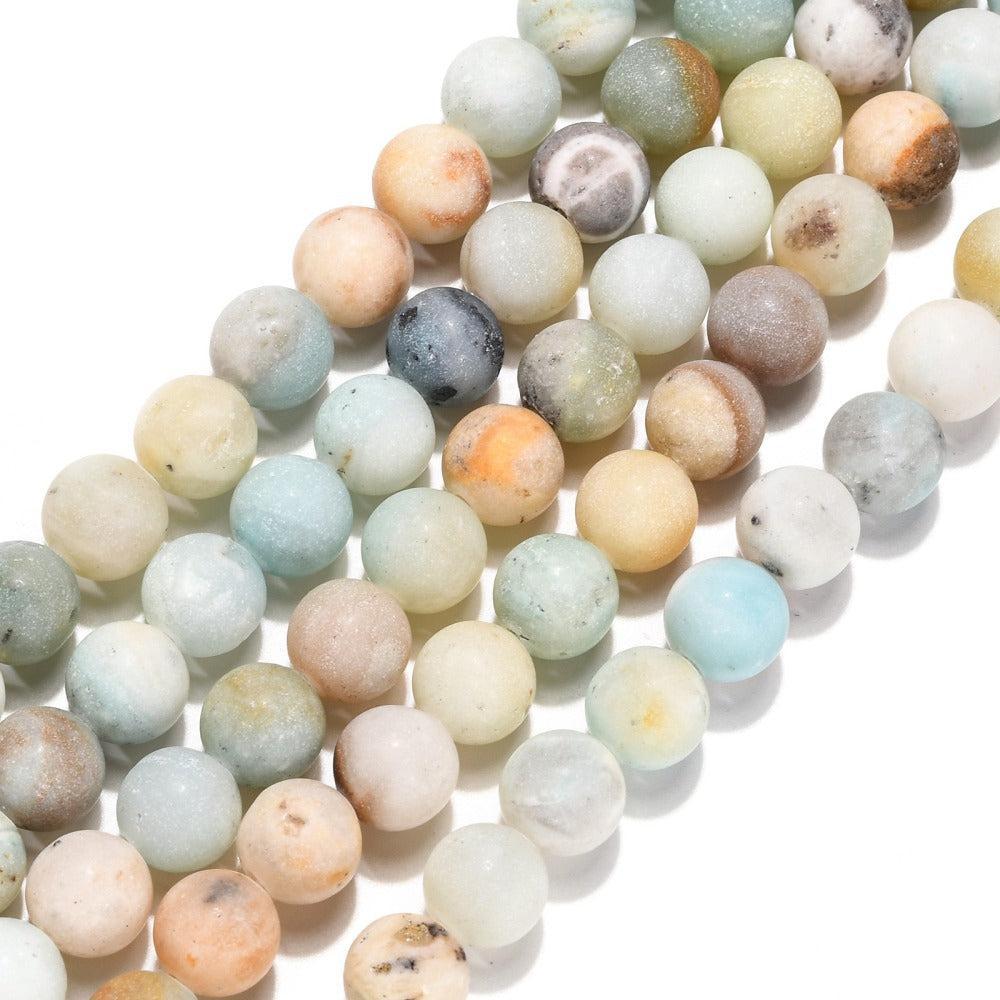 Edelsteen Kralen Bloem Amazoniet 8mm - 30 stuks-Kralen-Kraaltjes van Renate
