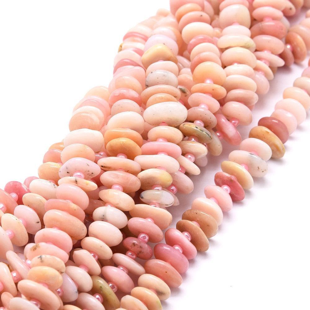 Edelsteen Kralen Roze Opaal Nugget Roze 14mm - per stuk-Koord-Kraaltjes van Renate