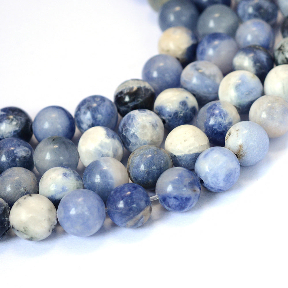 Edelsteen Kralen Sodaliet Naturel 4mm - 50 stuks-Kralen-Kraaltjes van Renate