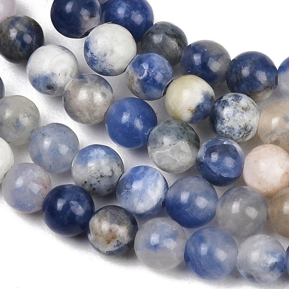 Edelsteen Kralen Sodaliet Rond Blauw 4mm - 20 stuks-Kralen-Kraaltjes van Renate