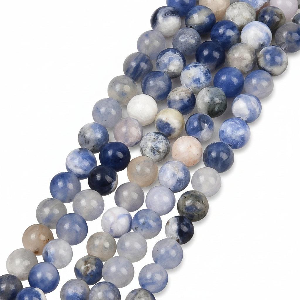 Edelsteen Kralen Sodaliet Rond Blauw 4mm - 20 stuks-Kralen-Kraaltjes van Renate