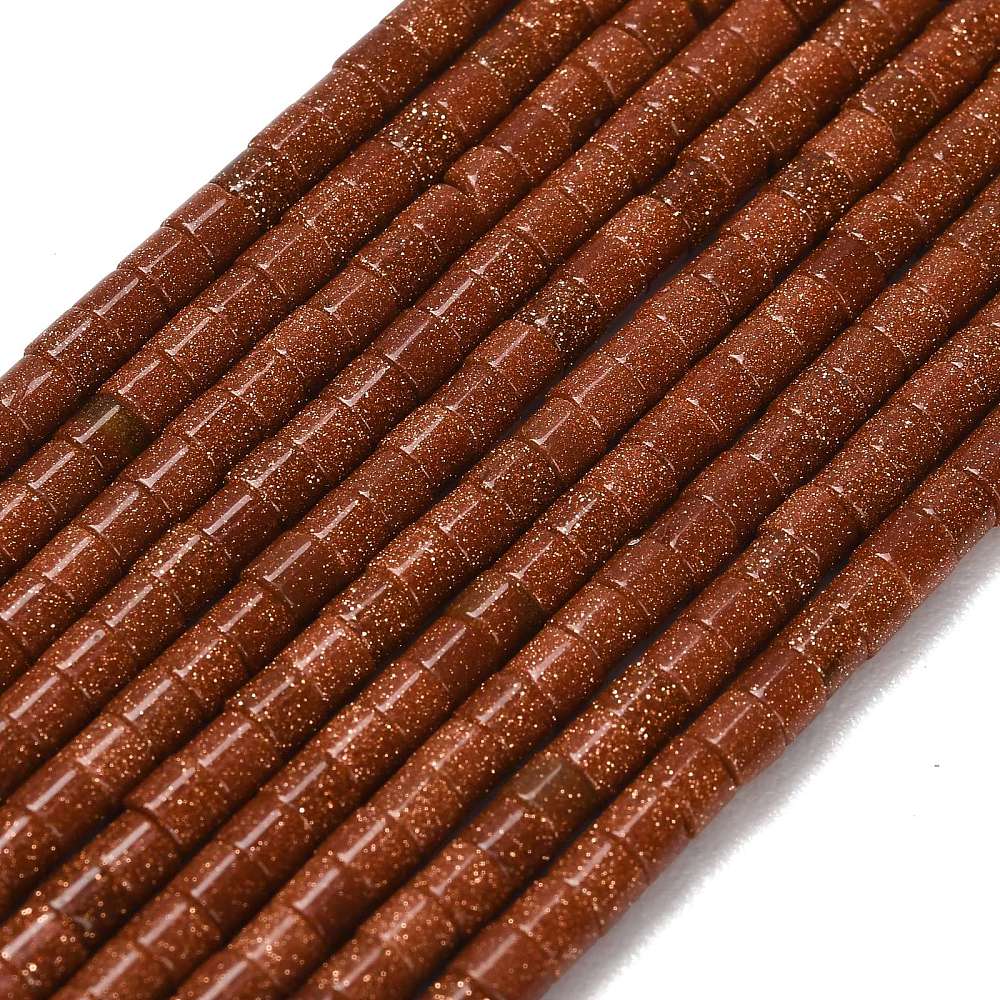 Edelsteen Kralen Synthetisch Goudsteen Heishi Bruin 3x2.5mm - 25 stuks-Kralen-Kraaltjes van Renate