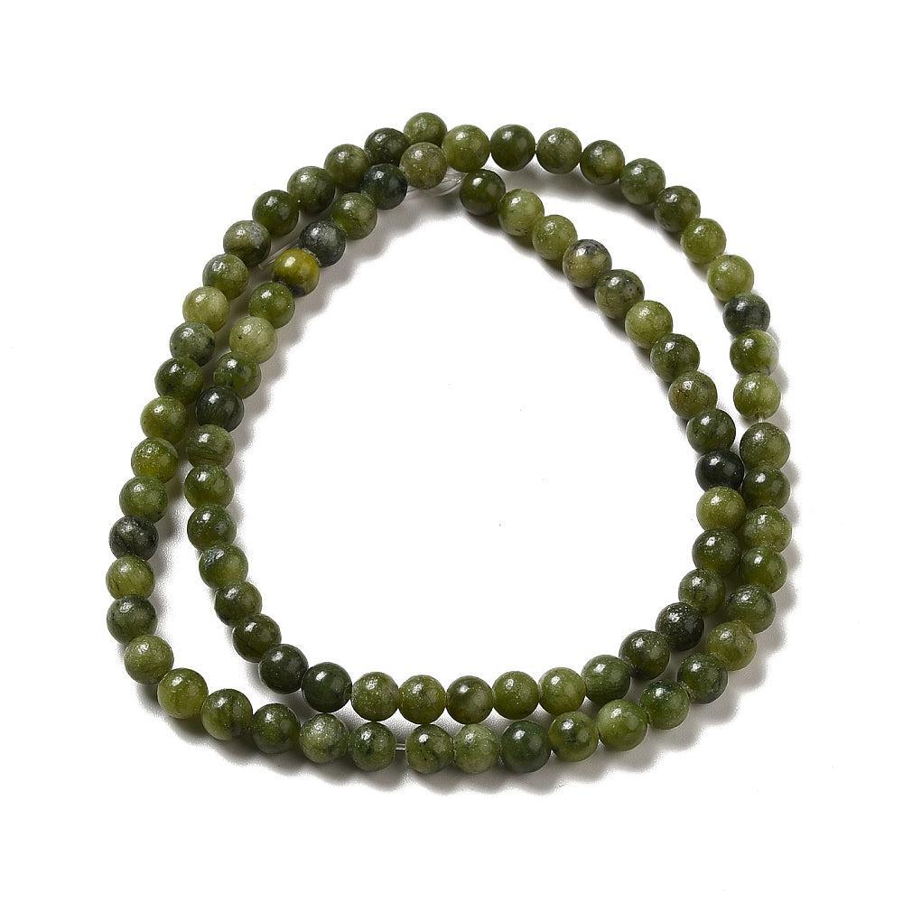 Edelsteen Kralen Taiwan Jade Rond Donkergroen 4mm - 20 stuks-Kralen-Kraaltjes van Renate