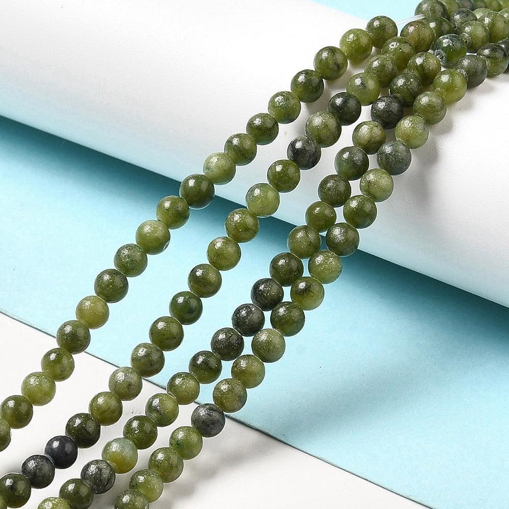 Edelsteen Kralen Taiwan Jade Rond Donkergroen 4mm - 20 stuks-Kralen-Kraaltjes van Renate