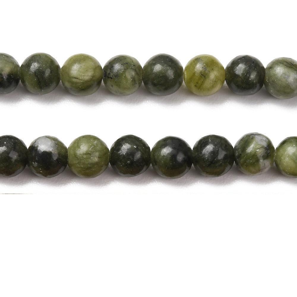 Edelsteen Kralen Taiwan Jade Rond Donkergroen 6mm - 15 stuks-Kralen-Kraaltjes van Renate