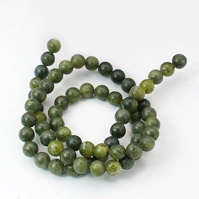 Edelsteen Kralen Taiwan Jade Rond Donkergroen 6mm - 15 stuks-Kralen-Kraaltjes van Renate