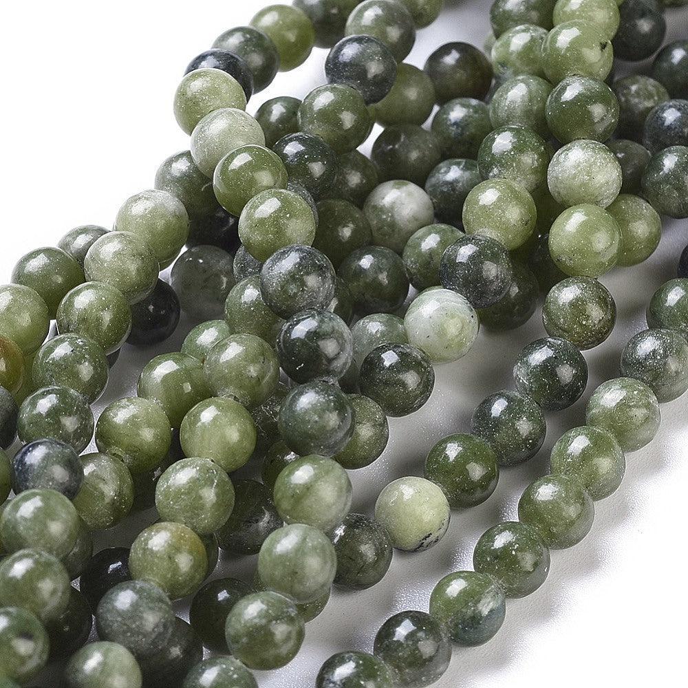 Edelsteen Kralen Taiwan Jade Rond Donkergroen 6mm - 15 stuks-Kralen-Kraaltjes van Renate