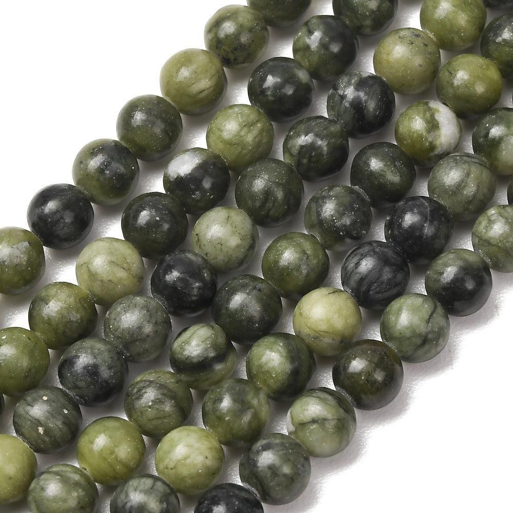Edelsteen Kralen Taiwan Jade Rond Donkergroen 6mm - 15 stuks-Kralen-Kraaltjes van Renate