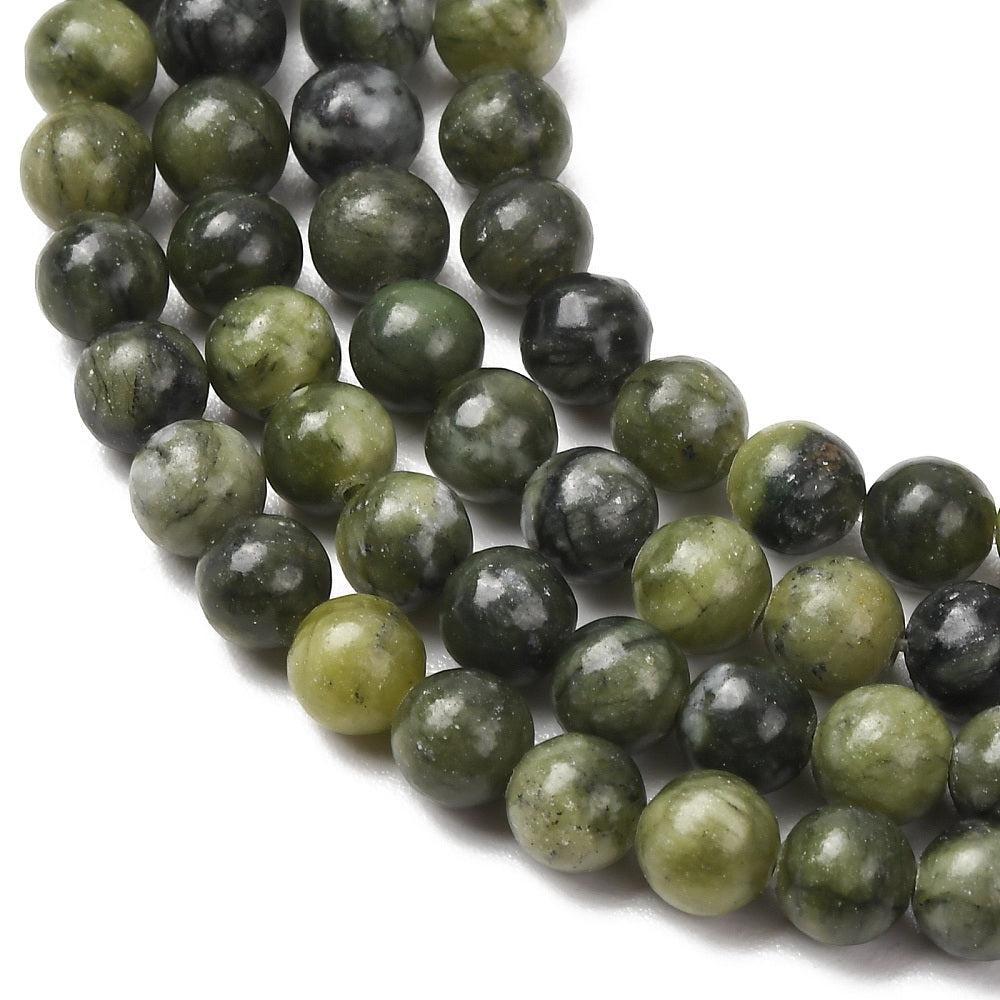 Edelsteen Kralen Taiwan Jade Rond Donkergroen 6mm - 15 stuks-Kralen-Kraaltjes van Renate