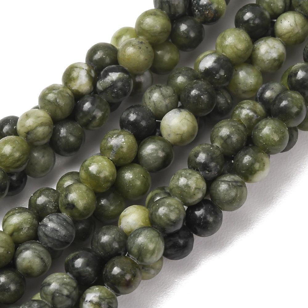 Edelsteen Kralen Taiwan Jade Rond Donkergroen 6mm - 15 stuks-Kralen-Kraaltjes van Renate