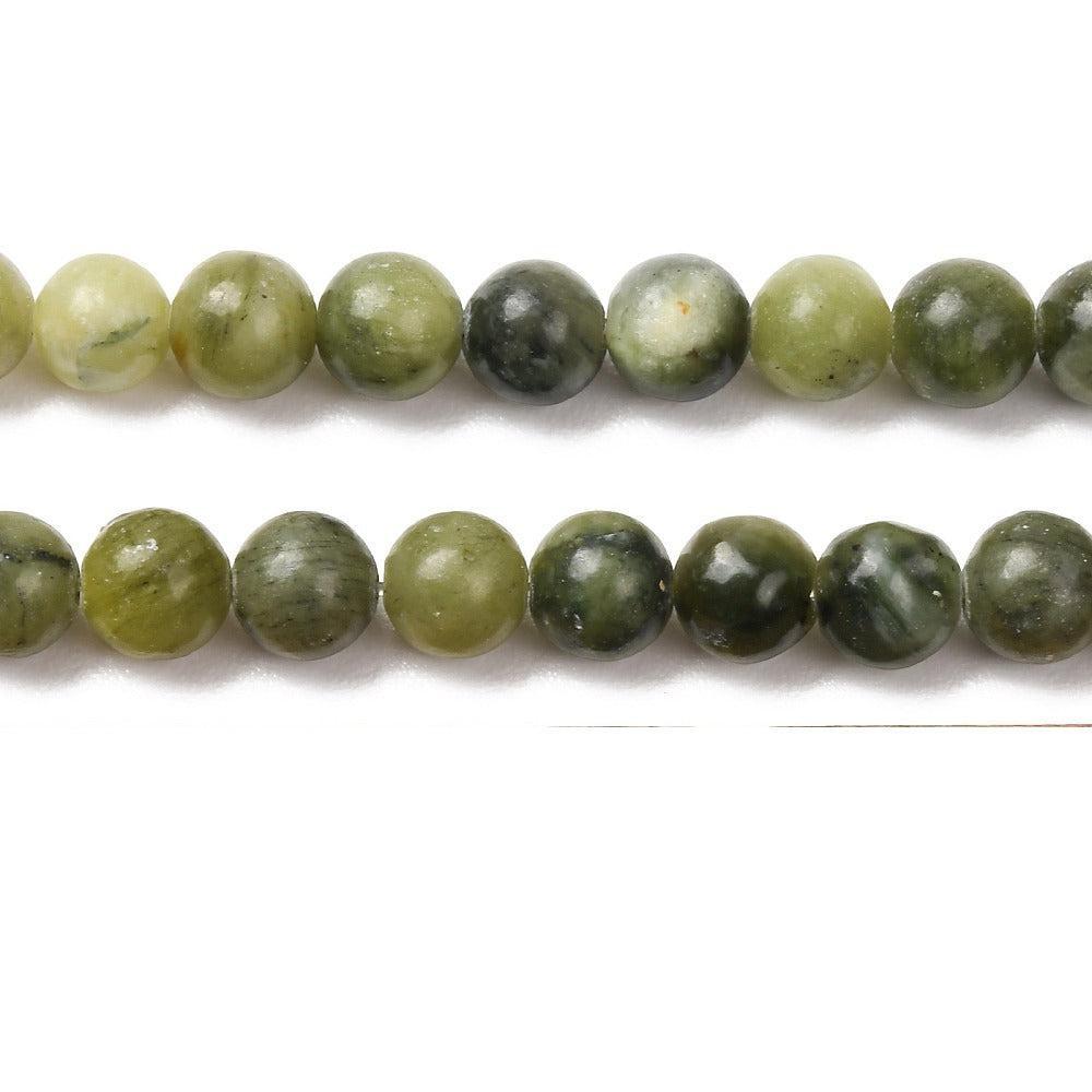 Edelsteen Kralen Taiwan Jade Rond Olijfgroen 6mm - 15 stuks-Kralen-Kraaltjes van Renate
