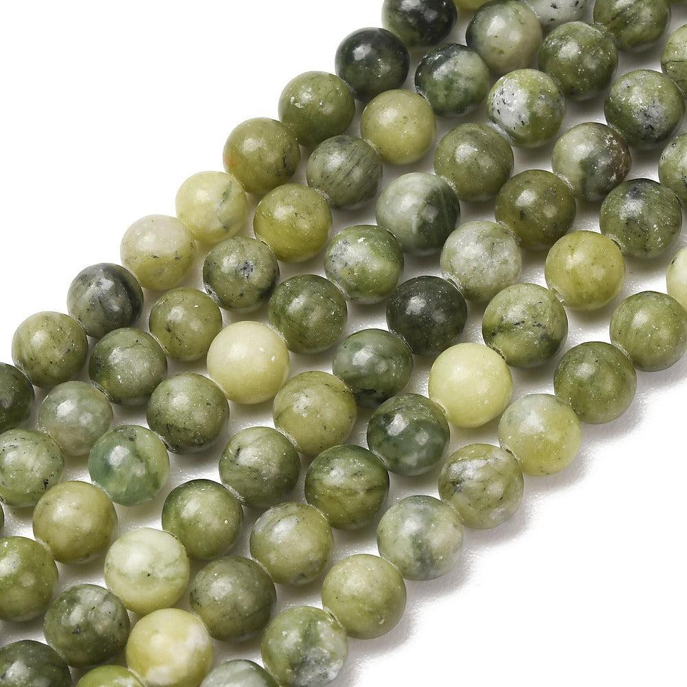 Edelsteen Kralen Taiwan Jade Rond Olijfgroen 6mm - 15 stuks-Kralen-Kraaltjes van Renate