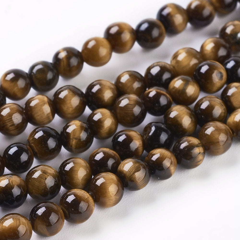 Edelsteen Kralen Tijgeroog Naturel 4mm - ± 46 stuks-Kralen-Kraaltjes van Renate