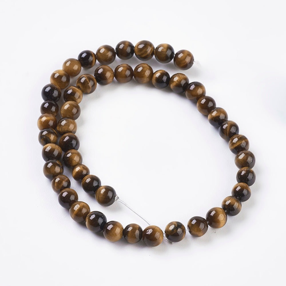 Edelsteen Kralen Tijgeroog Naturel 4mm - ± 46 stuks-Kralen-Kraaltjes van Renate