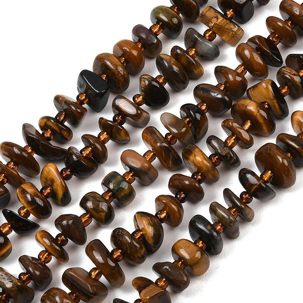 Edelsteen Kralen Tijgeroog Nugget Bruin 14mm - per stuk-Kralen-Kraaltjes van Renate