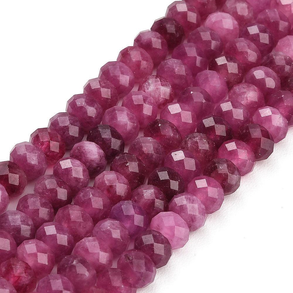 Edelsteen Kralen Witte Jade Rondel Camelia 8x5.5mm - per stuk