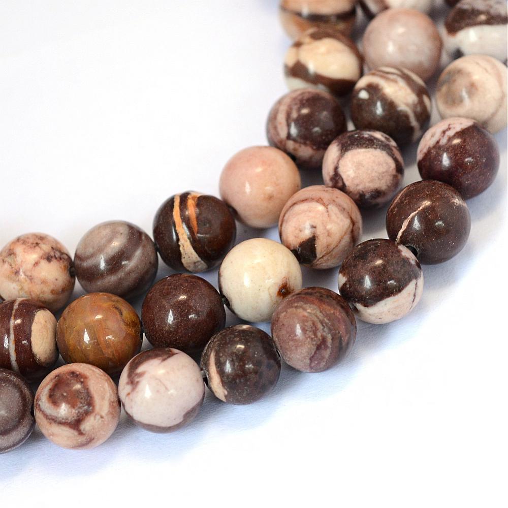 Edelsteen Kralen Zebra Jaspis Rond Multicolor 4mm - 20 stuks-Kralen-Kraaltjes van Renate