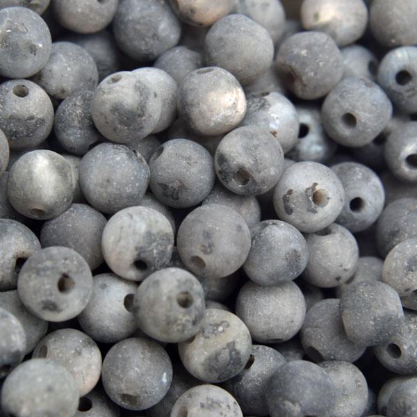 Edelsteen Labradoriet mat rond 4mm - 10 stuks-Kraaltjes van Renate