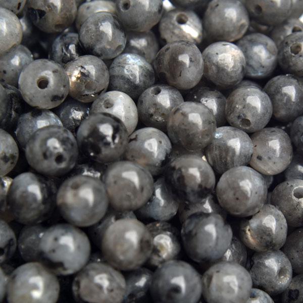 Edelsteen Labradoriet rond 4mm - 10 stuks-Kraaltjes van Renate