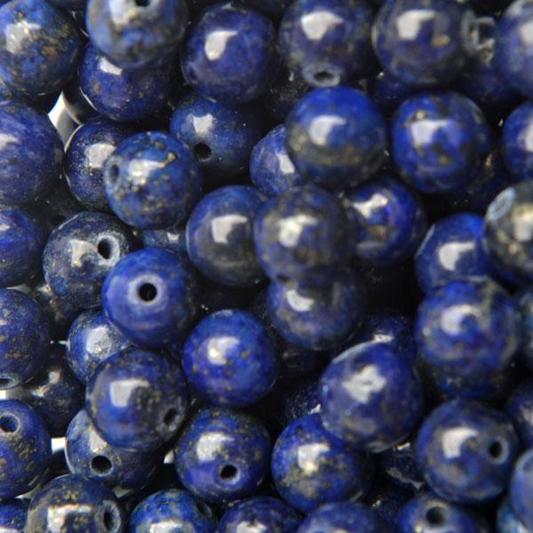 Edelsteen Lapis Lazuli rond 6mm - 10 stuks-Kraaltjes van Renate