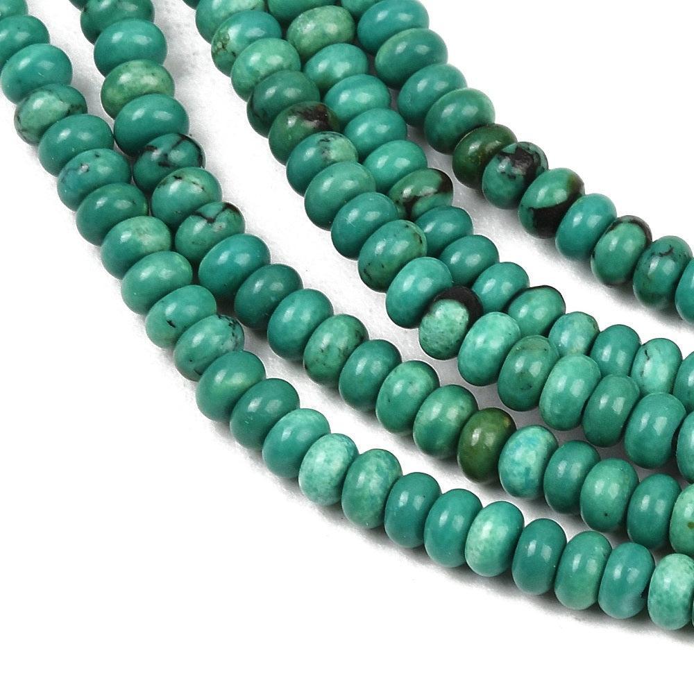 Edelsteen Magnesiet Kralen Rondel Light Sea Green 4mm - 20 stuks-Kralen-Kraaltjes van Renate