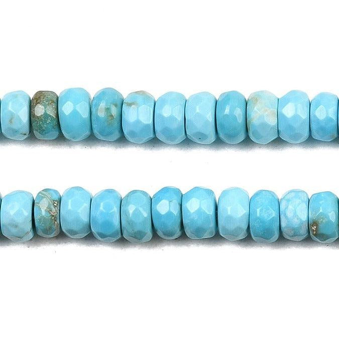 Edelsteen Magneziet Rondel Turquoise 4x2mm - ±10 stuks (kopie)-Kralen-Kraaltjes van Renate