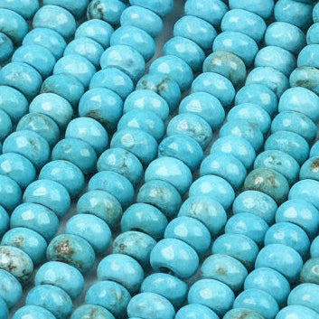 Edelsteen Magneziet Rondel Turquoise 4x2mm - ±10 stuks (kopie)-Kralen-Kraaltjes van Renate