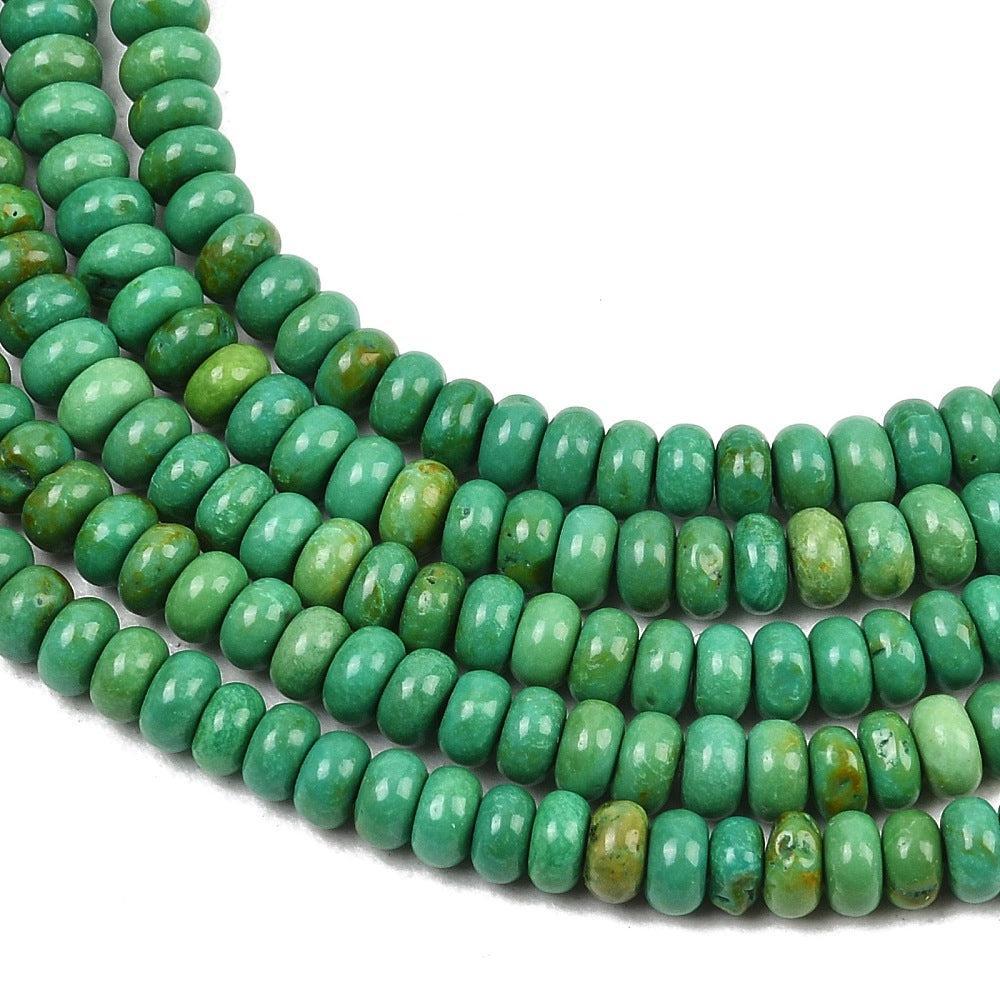 Edelsteen Magneziet Rondel Zeegroen 4x2mm - per 20 stuks-Kralen-Kraaltjes van Renate