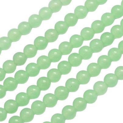 Edelsteen Malaysia jade lichtgroen 6mm- per 15 stuks-Kralen-Kraaltjes van Renate