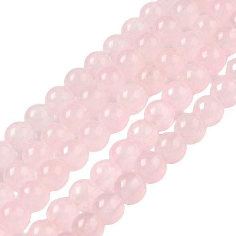 Edelsteen Malaysia jade light pink 6mm- per 15 stuks-Kralen-Kraaltjes van Renate