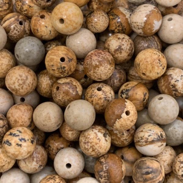 Edelsteen Natural Picture Jasper rond 8mm-Kraaltjes van Renate