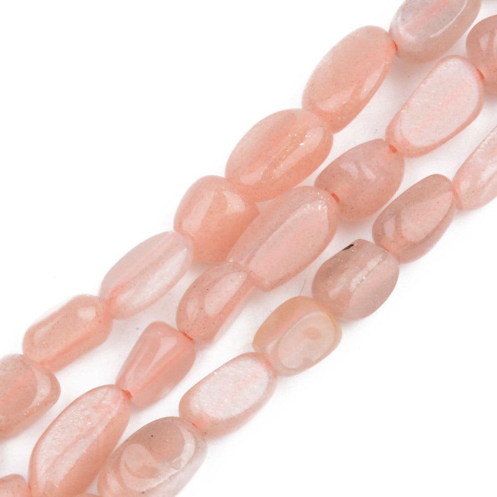 Edelsteen Nugget Sunstone 13x10mm - per stuk-Kralen-Kraaltjes van Renate