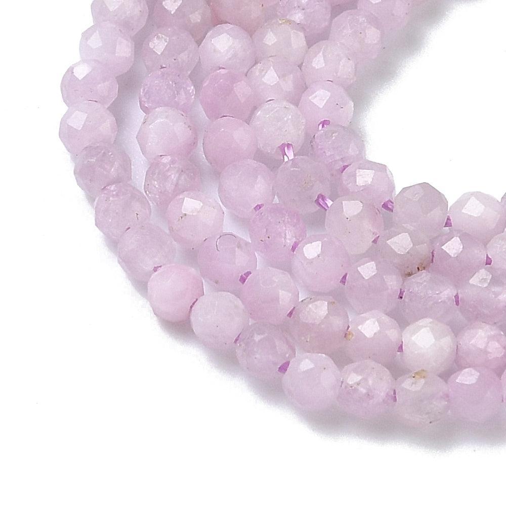 Edelsteen Rond Kunzite Lila 2.5mm - per zakje (25 stuks)-Kraaltjes van Renate